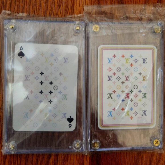 Auth. LOUIS VUITTON White MURAKAMI 6 OF SPADES PLAYING CARD - Picture 2 of 5